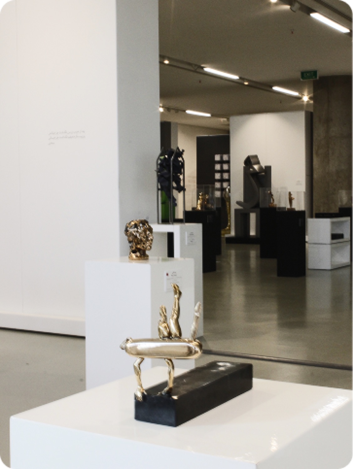 Edge installed on a plinth in a gallery