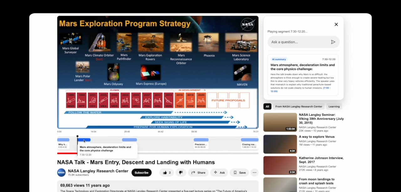 Timeline segments highlighted
